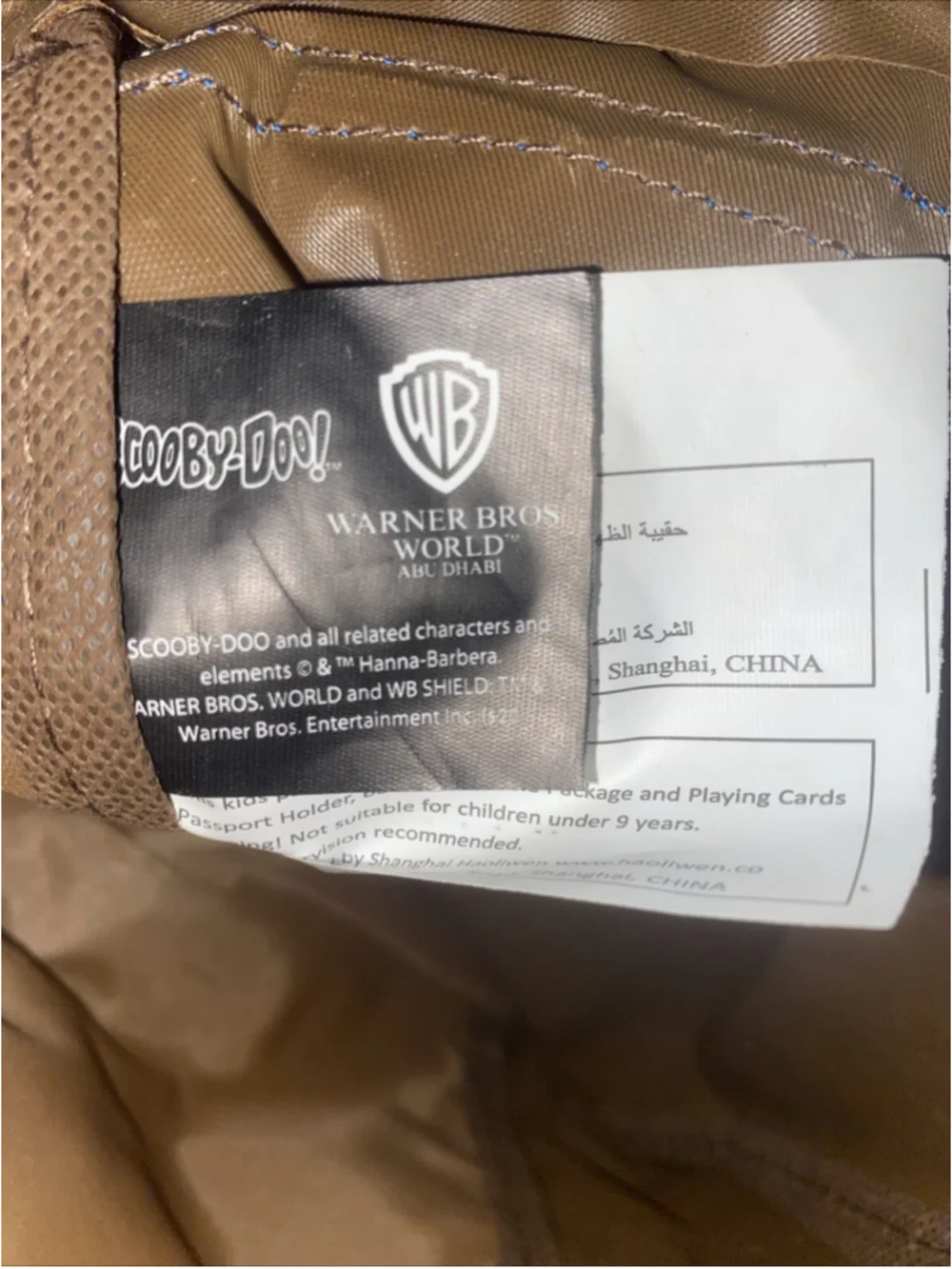 VINTAGE AUTHENTIC SCOOBY DOO ETIHAD AIRWAYS WARNER BROS WORLD ABU DHABI BACKPACK